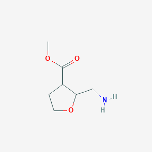 molecular formula C7H13NO3 B2717471 Methyl 2-(aminomethyl)oxolane-3-carboxylate CAS No. 2167518-18-3