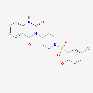 3-(1-((5-chloro-2-methoxyphenyl)sulfonyl)piperidin-4-yl)quinazoline-2,4(1H,3H)-dione