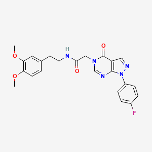 N-(3,4-dimethoxyphenethyl)-2-(1-(4-fluorophenyl)-4-oxo-1H-pyrazolo[3,4-d]pyrimidin-5(4H)-yl)acetamide