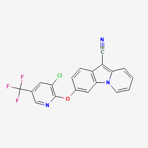 3-{[3-Chloro-5-(trifluoromethyl)-2-pyridinyl]oxy}pyrido[1,2-a]indole-10-carbonitrile
