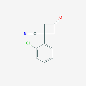 1-(2-Chlorophenyl)-3-oxocyclobutane-1-carbonitrile