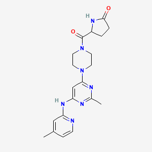 5-(4-(2-Methyl-6-((4-methylpyridin-2-yl)amino)pyrimidin-4-yl)piperazine-1-carbonyl)pyrrolidin-2-one