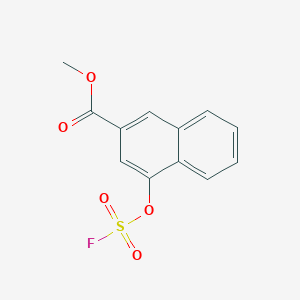 molecular formula C12H9FO5S B2717497 甲基-4-氟磺酰氧萘-2-甲酸酯 CAS No. 2411285-97-5