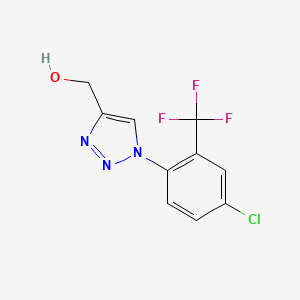 molecular formula C10H7ClF3N3O B2717499 (1-(4-Chloro-2-(trifluoromethyl)phenyl)-1H-1,2,3-triazol-4-yl)methanol CAS No. 1271665-51-0