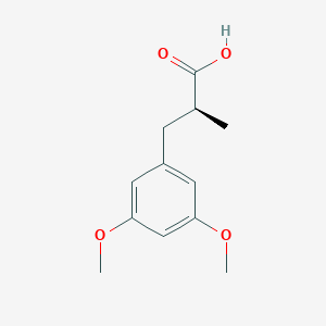 molecular formula C12H16O4 B2717504 (2S)-3-(3,5-Dimethoxyphenyl)-2-methylpropanoic acid CAS No. 187084-06-6