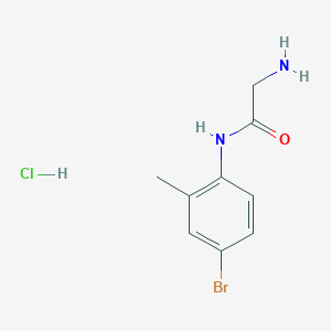 molecular formula C9H12BrClN2O B2717506 2-amino-N-(4-bromo-2-methylphenyl)acetamide hydrochloride CAS No. 1049767-05-6