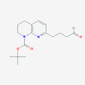 molecular formula C17H24N2O3 B2717511 叔丁基-7-(4-氧代丁基)-3,4-二氢-2H-1,8-萘啉-1-甲酸酯 CAS No. 2226571-21-5