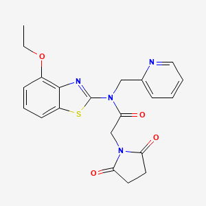 2-(2,5-dioxopyrrolidin-1-yl)-N-(4-ethoxybenzo[d]thiazol-2-yl)-N-(pyridin-2-ylmethyl)acetamide