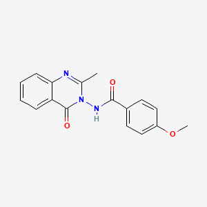 molecular formula C17H15N3O3 B2717517 4-methoxy-N-(2-methyl-4-oxoquinazolin-3(4H)-yl)benzamide CAS No. 6761-15-5