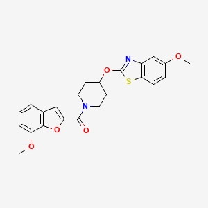 (4-((5-Methoxybenzo[d]thiazol-2-yl)oxy)piperidin-1-yl)(7-methoxybenzofuran-2-yl)methanone