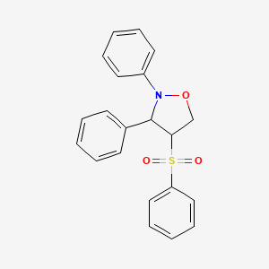 molecular formula C21H19NO3S B2717535 4-(Benzenesulfonyl)-2,3-diphenyl-1,2-oxazolidine CAS No. 87289-91-6