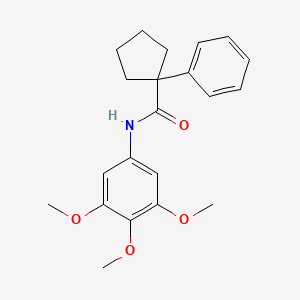 1-phenyl-N-(3,4,5-trimethoxyphenyl)cyclopentane-1-carboxamide