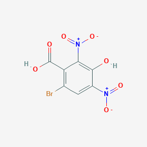 molecular formula C7H3BrN2O7 B2717538 6-Bromo-3-hydroxy-2,4-dinitrobenzoic Acid CAS No. 2135340-01-9