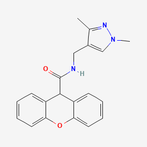 molecular formula C20H19N3O2 B2717539 N-((1,3-dimethyl-1H-pyrazol-4-yl)methyl)-9H-xanthene-9-carboxamide CAS No. 1170474-09-5