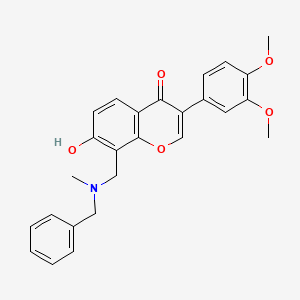 molecular formula C26H25NO5 B2717540 8-((benzyl(methyl)amino)methyl)-3-(3,4-dimethoxyphenyl)-7-hydroxy-4H-chromen-4-one CAS No. 845652-45-1