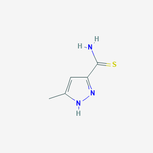 molecular formula C5H7N3S B2717541 5-Methyl-1H-pyrazole-3-carbothioamide CAS No. 106701-91-1