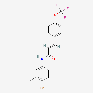 molecular formula C17H13BrF3NO2 B2717544 N-(4-Bromo-3-methylphenyl)-3-(4-(trifluoromethoxy)phenyl)acrylamide CAS No. 882082-62-4