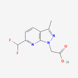 molecular formula C10H9F2N3O2 B2717548 2-[6-(Difluoromethyl)-3-methyl-1H-pyrazolo[3,4-b]pyridin-1-yl]acetic acid CAS No. 1855890-41-3