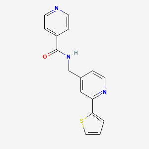 molecular formula C16H13N3OS B2717551 N-((2-(thiophen-2-yl)pyridin-4-yl)methyl)isonicotinamide CAS No. 1903888-00-5