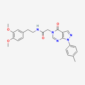 molecular formula C24H25N5O4 B2717557 N-(3,4-dimethoxyphenethyl)-2-(4-oxo-1-(p-tolyl)-1H-pyrazolo[3,4-d]pyrimidin-5(4H)-yl)acetamide CAS No. 841212-24-6