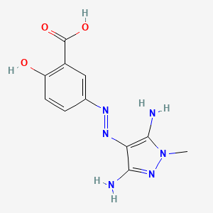 5-[(2E)-2-(3,5-diimino-1-methylpyrazolidin-4-ylidene)hydrazinyl]-2-hydroxybenzoic acid