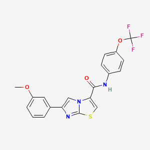 6-(3-methoxyphenyl)-N-[4-(trifluoromethoxy)phenyl]imidazo[2,1-b][1,3]thiazole-3-carboxamide