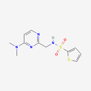 molecular formula C11H14N4O2S2 B2717572 N-((4-(dimethylamino)pyrimidin-2-yl)methyl)thiophene-2-sulfonamide CAS No. 1796993-92-4