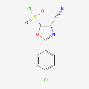 2-(4-Chlorophenyl)-4-cyano-1,3-oxazole-5-sulfonyl chloride