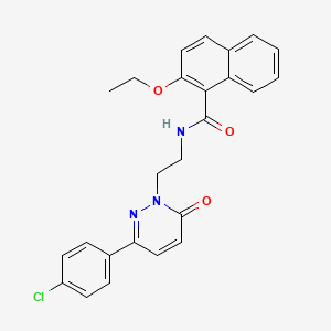 molecular formula C25H22ClN3O3 B2717586 N-(2-(3-(4-chlorophenyl)-6-oxopyridazin-1(6H)-yl)ethyl)-2-ethoxy-1-naphthamide CAS No. 921805-32-5