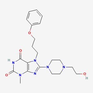 8-(4-(2-hydroxyethyl)piperazin-1-yl)-3-methyl-7-(3-phenoxypropyl)-1H-purine-2,6(3H,7H)-dione