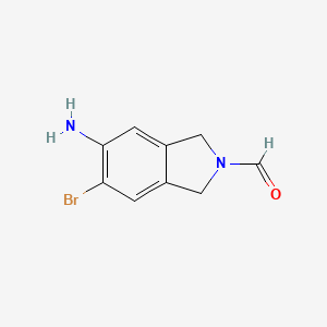 molecular formula C9H9BrN2O B2717594 5-amino-6-bromo-2,3-dihydro-1H-isoindole-2-carbaldehyde CAS No. 1306604-50-1