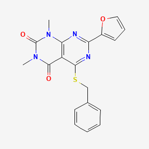 5-Benzylsulfanyl-7-(furan-2-yl)-1,3-dimethylpyrimido[4,5-d]pyrimidine-2,4-dione
