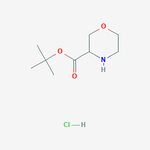 molecular formula C9H18ClNO3 B2717613 Tert-butyl morpholine-3-carboxylate hydrochloride CAS No. 1269446-54-9