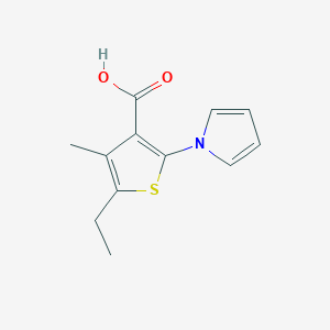 molecular formula C12H13NO2S B2717616 5-乙基-4-甲基-2-(1H-吡咯-1-基)噻吩-3-羧酸 CAS No. 952959-56-7