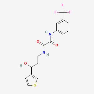 N1-(3-hydroxy-3-(thiophen-3-yl)propyl)-N2-(3-(trifluoromethyl)phenyl)oxalamide