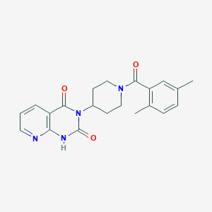 molecular formula C21H22N4O3 B2717622 3-(1-(2,5-dimethylbenzoyl)piperidin-4-yl)pyrido[2,3-d]pyrimidine-2,4(1H,3H)-dione CAS No. 2034225-47-1