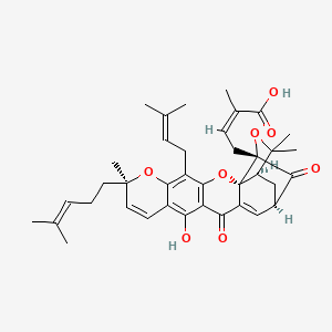 (Z)-4-[(1R,2R,8R,17R,19S)-12-Hydroxy-8,21,21-trimethyl-5-(3-methylbut-2-enyl)-8-(4-methylpent-3-enyl)-14,18-dioxo-3,7,20-trioxahexacyclo[15.4.1.02,15.02,19.04,13.06,11]docosa-4(13),5,9,11,15-pentaen-19-yl]-2-methylbut-2-enoic acid