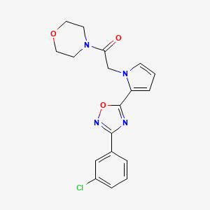 2-(2-(3-(3-chlorophenyl)-1,2,4-oxadiazol-5-yl)-1H-pyrrol-1-yl)-1-morpholinoethanone