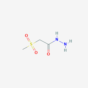 molecular formula C3H8N2O3S B2717629 2-Methanesulfonylacetohydrazide CAS No. 82831-72-9