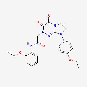 molecular formula C23H25N5O5 B2717630 N-(2-乙氧基苯基)-2-(8-(4-乙氧基苯基)-3,4-二氧代-3,4,7,8-四氢咪唑并[2,1-c][1,2,4]三嗪-2(6H)-基)乙酰胺 CAS No. 941936-23-8