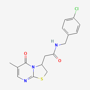 N-(4-chlorobenzyl)-2-(6-methyl-5-oxo-3,5-dihydro-2H-thiazolo[3,2-a]pyrimidin-3-yl)acetamide