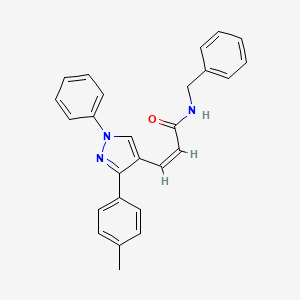 molecular formula C26H23N3O B2717635 (Z)-N-苄基-3-(1-苯基-3-(对甲苯基)-1H-吡唑-4-基)丙烯酰胺 CAS No. 1321730-81-7