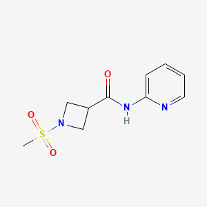 molecular formula C10H13N3O3S B2717639 1-(methylsulfonyl)-N-(pyridin-2-yl)azetidine-3-carboxamide CAS No. 1448070-20-9