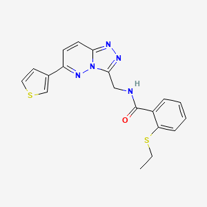 molecular formula C19H17N5OS2 B2717641 2-(ethylthio)-N-((6-(thiophen-3-yl)-[1,2,4]triazolo[4,3-b]pyridazin-3-yl)methyl)benzamide CAS No. 1904220-12-7