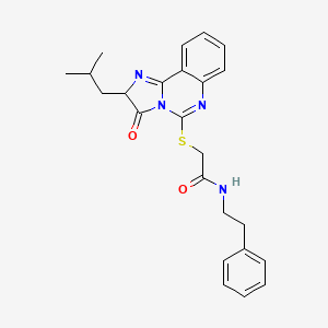 2-((2-isobutyl-3-oxo-2,3-dihydroimidazo[1,2-c]quinazolin-5-yl)thio)-N-phenethylacetamide