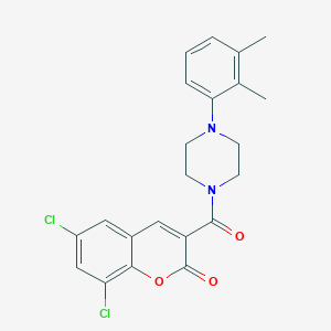 6,8-Dichloro-3-[4-(2,3-dimethylphenyl)piperazine-1-carbonyl]chromen-2-one
