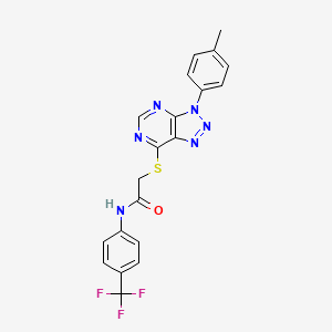 2-((3-(p-tolyl)-3H-[1,2,3]triazolo[4,5-d]pyrimidin-7-yl)thio)-N-(4-(trifluoromethyl)phenyl)acetamide