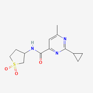 2-Cyclopropyl-N-(1,1-dioxothiolan-3-yl)-6-methylpyrimidine-4-carboxamide