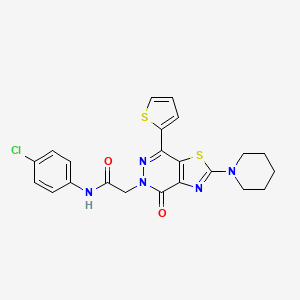 N-(4-chlorophenyl)-2-(4-oxo-2-(piperidin-1-yl)-7-(thiophen-2-yl)thiazolo[4,5-d]pyridazin-5(4H)-yl)acetamide