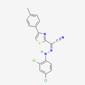 (Z)-N'-(2,4-dichlorophenyl)-4-(p-tolyl)thiazole-2-carbohydrazonoyl cyanide
